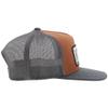 "Loop" Hooey Hat Orange/Grey w/Grey/White Rectangle Patch view 4