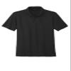 Mercer+Mettle Unisex Stretch Heavyweight Pique Polo | Short Sleeve Collared Shirt for Men & Women, Casual Work Top, Deep Black, Large view 1