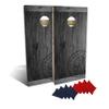 Slick Woody's Professional-Grade Cornhole Boards - 4'x2' Solid Wood Regulation Patriotic Woodgrain Corn Hole Toss Game with 8 Resin Filled Bags view 1