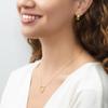 BERRICLE Yellow Gold Flashed Sterling Silver Open Heart Pendant Necklace for Women, Cubic Zirconia CZ 16 inch view 3