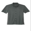 Mercer+Mettle Unisex Stretch Pique Full-Button Polo | Button Down Collared Shirt for Men & Women, Business Casual Shirt, Anchor Grey, Large view 1