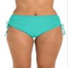 24th & Ocean Women's Mid Waist Side Tie Hipster Bottom, Aquamarine//Solids, 12 view 1