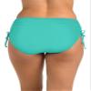 24th & Ocean Women's Mid Waist Side Tie Hipster Bottom, Aquamarine//Solids, 12 view 2