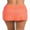 24th & Ocean Women's Swim Skort Swimsuit Bottom, Coral//Solids, 6 view 2