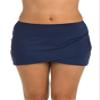 24th & Ocean Women's Mid Rise Hem Skirt Swimsuit Bottom, Midnight//Solids, 10 view 1