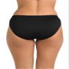 24th & Ocean Women's Mid Waist Bikini Swimsuit Bottom, Black//Solids, 12 view 2