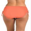 24th & Ocean Women's Mid Waist Side Tie Hipster Bottom, Coral//Solids, 12 view 2