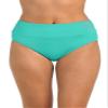 24th & Ocean Women's High Waist Hipster Bikini Swimsuit Bottom, Aquamarine//Solids, 6 view 1