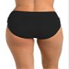24th & Ocean Women's High Waist Hipster Bikini Swimsuit Bottom, Black//Solids, 10 view 2