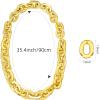 LCPQMZGH Jumbo Plastic Chain Necklace Hip Hop Rapper Gold Chain for Men Halloween Costume Accessory, Gold, 35.4 Inch view 2
