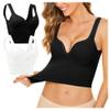 1/2/3 Pack Longline Bras for Women, High Elasticity U-Shaped Back Fixed Chest Pad Bra, Gather Widen Hem Everyday Underwear view 1