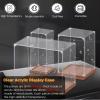 Large Stackable Car Display Box 14 16 18 20 22 24 26 28 Inch, Assemble Countertop Acrylic Display Case for Toy Memorabilia Collectibles Model, with 3mm Thick Acrylic Glass & Brown Base(55x55x25cm/22x2 view 4