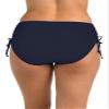 24th & Ocean Women's Mid Waist Side Tie Hipster Bottom, Midnight//Solids, 6 view 2