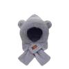 Jiahejiawen Winter Rabbit Fleece Bear Neck Warmer Hat Women Windproof Ear Warmer Thick Cycling All-Match Hat Scarf Set of Two Pink (Gray) view 1