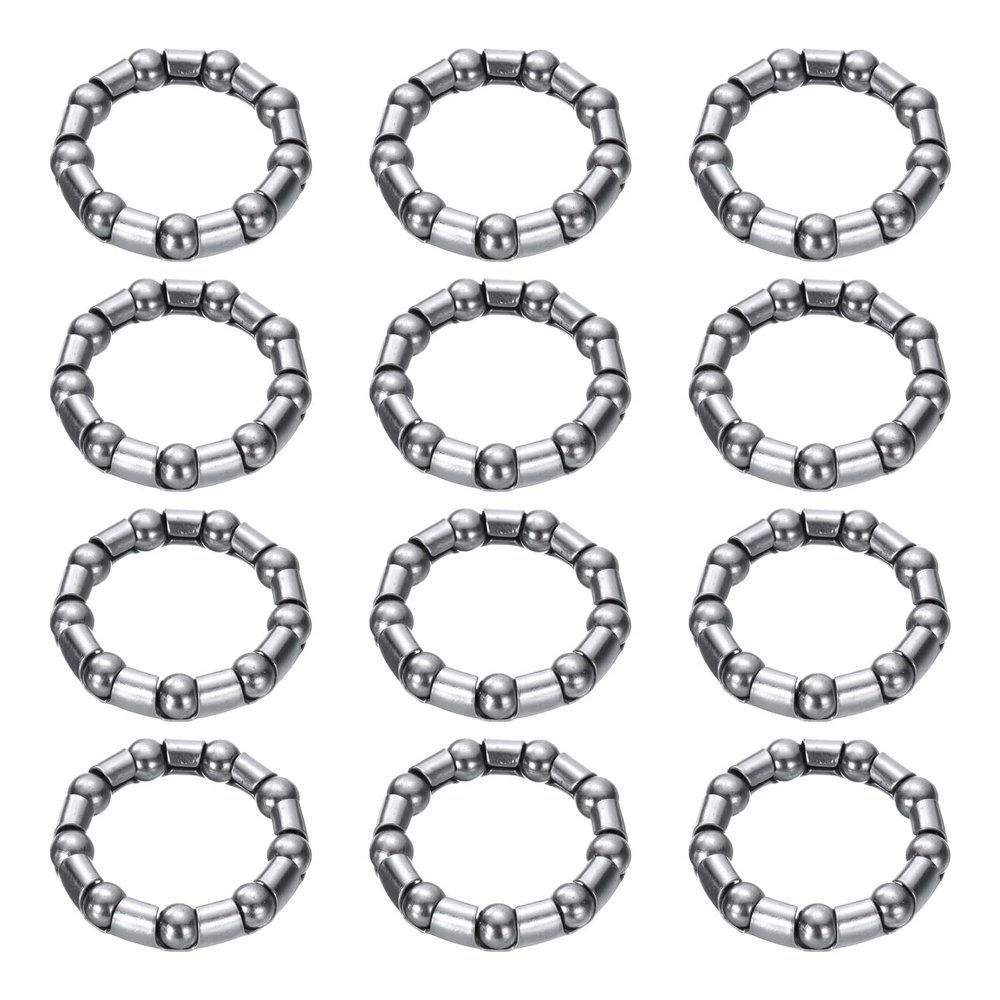 uxcell Bicycle Crank Ball Bearing 2/7Inch (8mm) x 9 Balls, 2pcs Replacement Ball Bearings for Mountain Bottom Bracket Bearings Bike Wheel Frame Bearing Repair