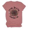 Funny Christmas T-Shirt for Women I'm Fine Shirt This is Fine Graphic Tee Tops Short Sleeve Holiday Tops Trendy Rose Gold view 1