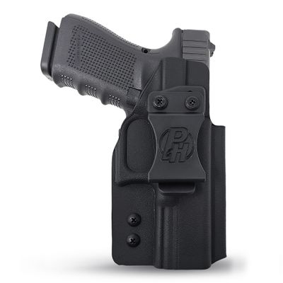 Glock 19 Holster IWB Kydex Holster. Fit: Glock 19, 23, 26, 27, 32, 33, 19X, 45 Pistol. Concealed Carry Holster G19 Adjustable Cant & Retention, Ambidextrous (Black)