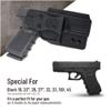 Glock 19 Holster IWB Kydex Holster. Fit: Glock 19, 23, 26, 27, 32, 33, 19X, 45 Pistol. Concealed Carry Holster G19 Adjustable Cant & Retention, Ambidextrous (Black) view 2