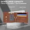 GIPUSSON Slim Leather Wallet for Men Airtag Hidden, Large Bifold Mens Wallet RFID Blocking with ID Windows, Credit Card Holder for Men Wallet view 2
