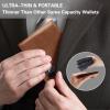 GIPUSSON Slim Leather Wallet for Men Airtag Hidden, Large Bifold Mens Wallet RFID Blocking with ID Windows, Credit Card Holder for Men Wallet view 4