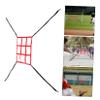BRIGHTFUFU 9holes Softball Baseball Pitching Mat Adjustable Height Practice Net for Skill Development for Pitchers and Training view 2