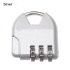 3 Digit Dial Password Lock Mini Travel Luggage Suitcase Padlock Locker Case Code Lock Diary Protector Security Tool 1Pcs(Silver) view 2
