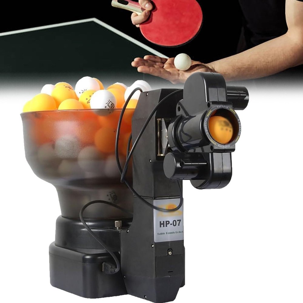 YQDDM Ping Pong Table Tennis Robots Ball Machines, Automatic Ball Machine 36 Spins Home Practicing on Machine, with Different Spin Balls Table Tennis Robots