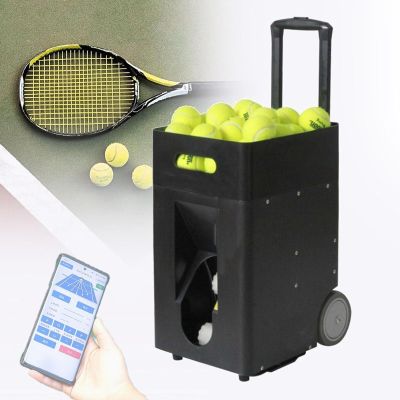 YQDDM High-Speed Tennis Ball Launcher, Professional and Beginner-Friendly Tennis Trainer Machine with Smart App Control, for Effective Tennis/Padel Training Sessions