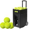 YQDDM Automatic Tennis Ball Launcher, Portable Tennis Ball Machine Adjustable Launching Angle, Speed, Rotation Frequency, 50 Large Capacity view 1