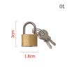Small Copper Lock with 2Keys Luggage Case Brass Padlock Mini Travel Suitcase Security Tool Locker Case Supply Lock Hardware 1Pcs(1.8x3cm) view 2