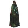 WHJYMX Hummingbird Green Prints Halloween Adult Hooded Cloak for Costume Parties and Cosplay Events view 4