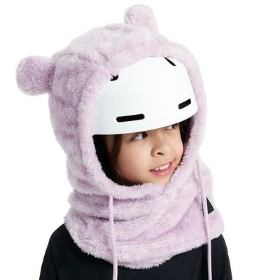 Parent-Child Outdoor Skihelmet Covers, Snow Warm Skateboard Sports Face Cover, Winter Plush Windproof Scarf Hat, Fun Rides Gifts (Helmet Not Included)-I