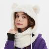 Parent-Child Outdoor Skihelmet Covers, Snow Warm Skateboard Sports Face Cover, Winter Plush Windproof Scarf Hat, Fun Rides Gifts (Helmet Not Included)-I view 4