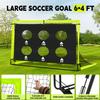 hoerlar Kids Soccer Goals for Backyard Set of 2-6x4 ft Portable Pop Up Soccer Nets Training Equipment Baseball Protective Screens with Soccer Ball, Ladder, Cones, Ideal Birthday view 2