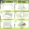 hoerlar Kids Soccer Goals for Backyard Set of 2-6x4 ft Portable Pop Up Soccer Nets Training Equipment Baseball Protective Screens with Soccer Ball, Ladder, Cones, Ideal Birthday view 4