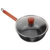 COLLBATH Wood Handle Nonstick Warming Pot Lid Small Metal Kitchen Pot for Soup Porridge and Noodles Lightweight and Portable Cooking Tool for Home and Outdoor Use view 1