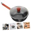 COLLBATH Wood Handle Nonstick Warming Pot Lid Small Metal Kitchen Pot for Soup Porridge and Noodles Lightweight and Portable Cooking Tool for Home and Outdoor Use view 2