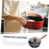 COLLBATH Wood Handle Nonstick Warming Pot Lid Small Metal Kitchen Pot for Soup Porridge and Noodles Lightweight and Portable Cooking Tool for Home and Outdoor Use view 3