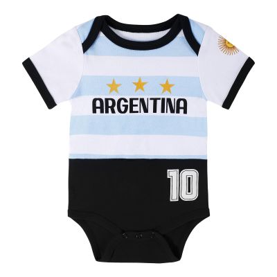 Cnins Argentina Soccer Baby Bodysuit, Unisex Newborn Football Outfit - Infant Argentina Futbol Onesie (CN-NATS, 0-3M)