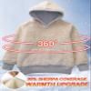 Flygo Unisex Boys Girls Fleece Lined Sherpa Hoodie Kids Warm Winter Hoodies Pullover Hooded Sweatshirt(LightGrey-XS) view 4