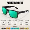 YOZISS Polarized Sunglasses UV400 for Men & Women | Lightweight TR-90 Frame with Anti-Glare, Driving Cycling Fashion Glasses (Green) view 3