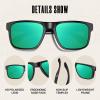 YOZISS Polarized Sunglasses UV400 for Men & Women | Lightweight TR-90 Frame with Anti-Glare, Driving Cycling Fashion Glasses (Green) view 4
