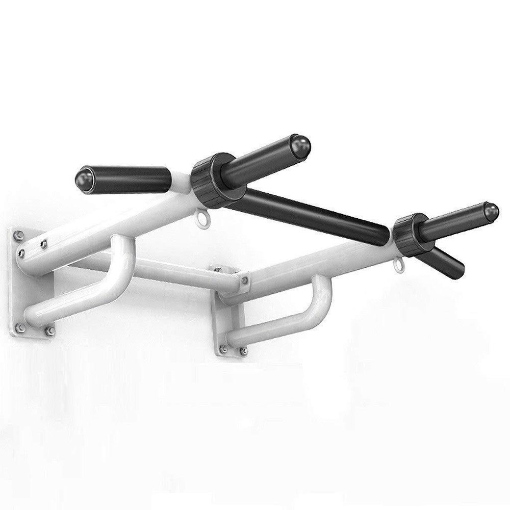 Dntum Fitness Pull-up Equipment Wall Mounted Horizontal Bar Indoor Parallel Bars Sandbag Shelf Multi-Functional Equipment White-98x66x22cm