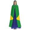WHJYMX Brazilian flag Printing Halloween Adult Hooded Cloak for Party Decoration and Costumes view 2