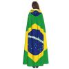WHJYMX Brazilian flag Printing Halloween Adult Hooded Cloak for Party Decoration and Costumes view 4
