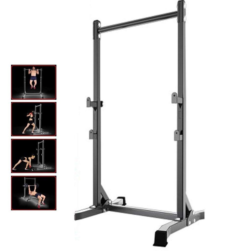 Dntum Pull-Up Bars Indoor Horizontal Bar Rack Home Multi-Functional Commercial Pull-ups Fitness Equipment Barbell Rack Gym Squat Rack 109x98x125~215cm