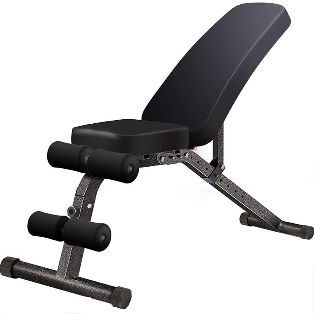Dntum Weight Bench Dumbbell Weight Lifting Adjustable Weight Bench Training Fitness Workout Bench Sit Up Home Gym Equipment for Full Body Workout with Flat/Incline/Decline A