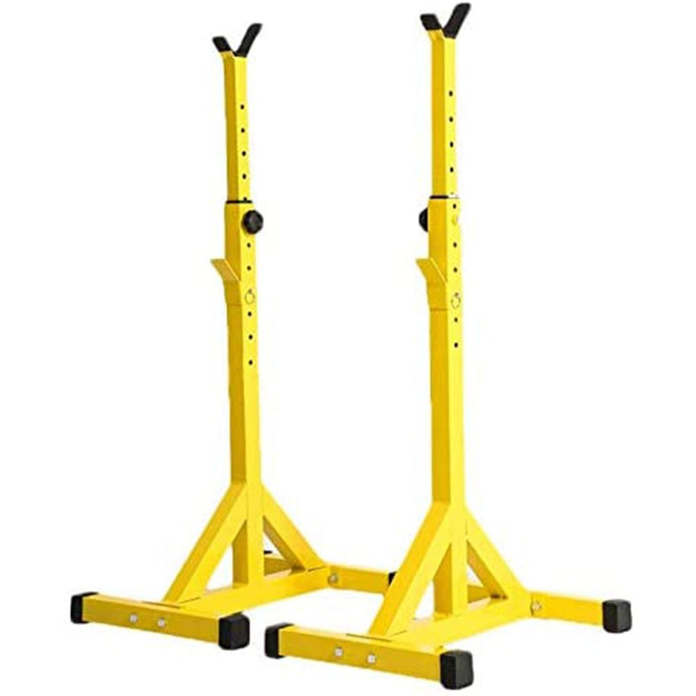 Dntum Adjustable Benches Squat Rack Split Barbell Shelf Yellow Weight Bench Professional Bench Press Fitness Equipment Adjustable Shelf Stand Benches,Fat Burning Black-61 * 46 * 146cm