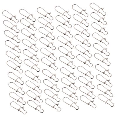 Toddmomy 100pcs Stainless Steel Fishing Snaps Snap Connectors for Lures Swivel Clips Clips