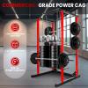 Vohala Squat Rack 1200lbs Capacity,Strength Training Power Cage, All-in-One Power Rack with Attachment for Home Gym (Red) view 2